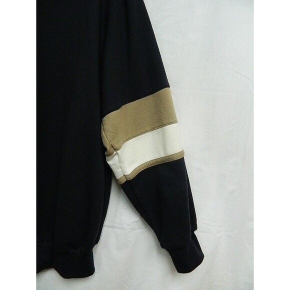 Classics by Palmland Mens Long Sleeve Polo Shirt Size Medium Black Tan & White - Picture 6 of 15